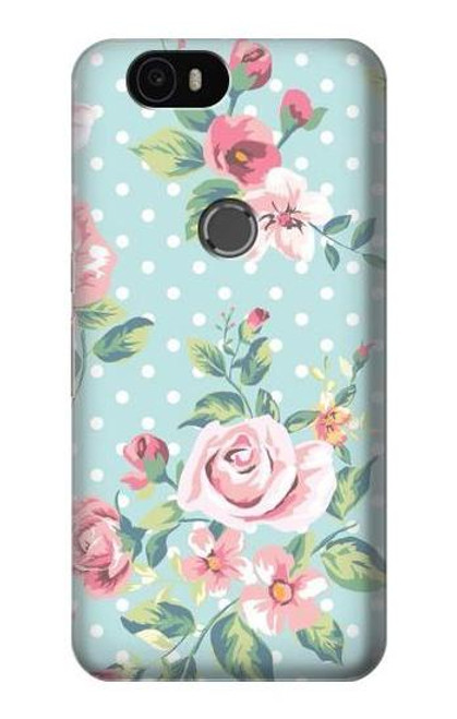 S3494 Vintage Rose Polka Dot Case For Huawei Nexus 6P