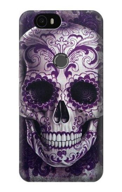 S3582 Purple Sugar Skull Case For Huawei Nexus 6P