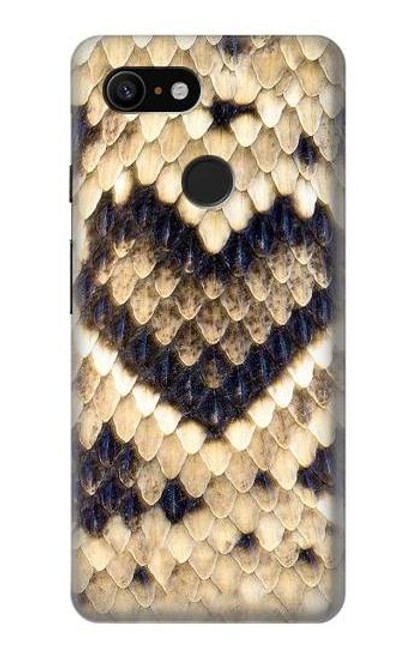 S3417 Diamond Rattle Snake Graphic Print Case For Google Pixel 3