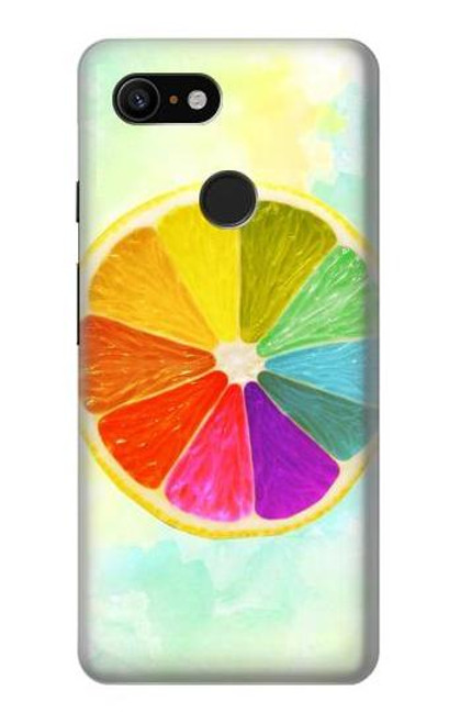 S3493 Colorful Lemon Case For Google Pixel 3