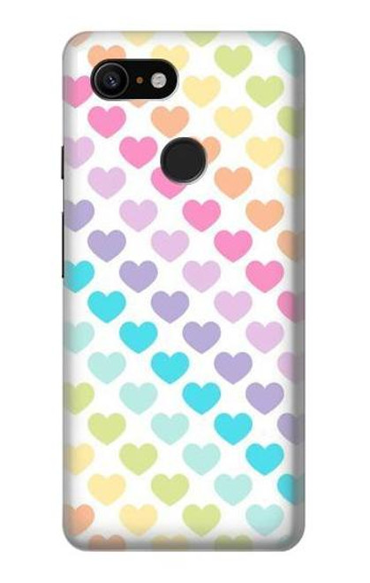 S3499 Colorful Heart Pattern Case For Google Pixel 3