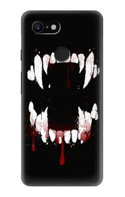 S3527 Vampire Teeth Bloodstain Case For Google Pixel 3