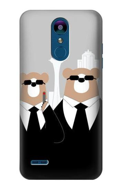 S3557 Bear in Black Suit Case For LG K8 (2018)
