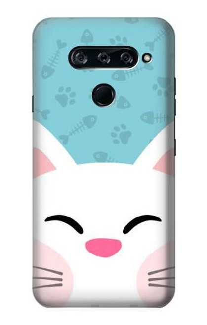 S3542 Cute Cat Cartoon Case For LG V40, LG V40 ThinQ