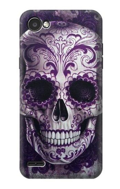 S3582 Purple Sugar Skull Case For LG Q6