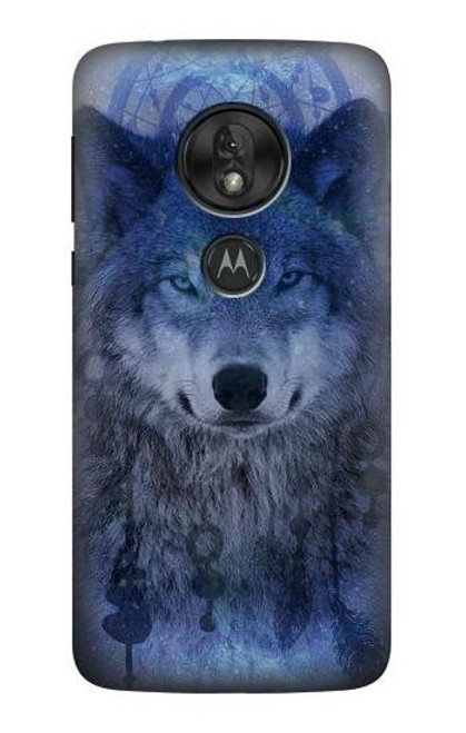S3410 Wolf Dream Catcher Case For Motorola Moto G7 Play