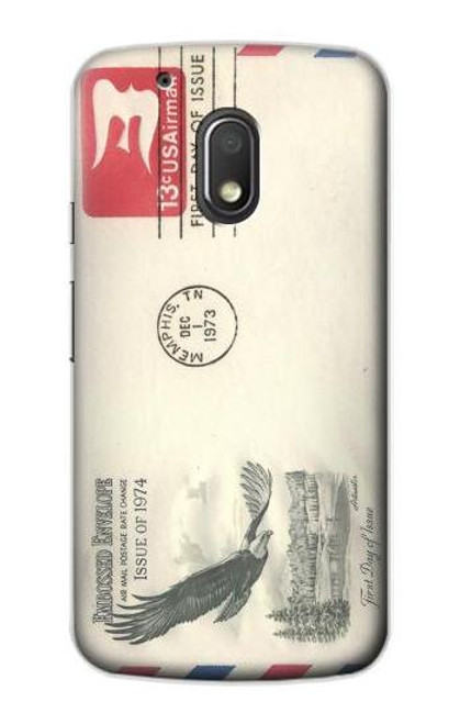 S3551 Vintage Airmail Envelope Art Case For Motorola Moto G4 Play