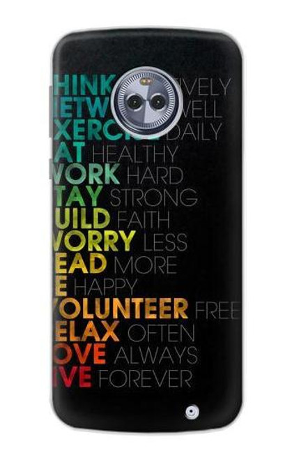 S3523 Think Positive Words Quotes Case For Motorola Moto X4