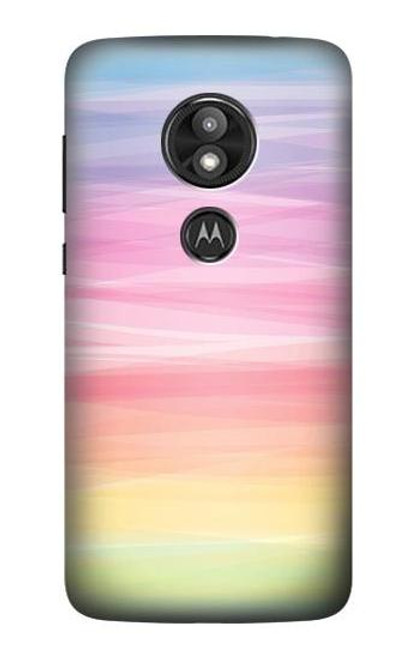 S3507 Colorful Rainbow Pastel Case For Motorola Moto E Play (5th Gen.), Moto E5 Play, Moto E5 Cruise (E5 Play US Version)