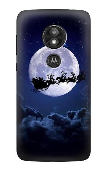 S3508 Xmas Santa Moon Case For Motorola Moto E Play (5th Gen.), Moto E5 Play, Moto E5 Cruise (E5 Play US Version)