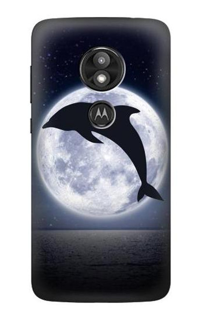 S3510 Dolphin Moon Night Case For Motorola Moto E Play (5th Gen.), Moto E5 Play, Moto E5 Cruise (E5 Play US Version)