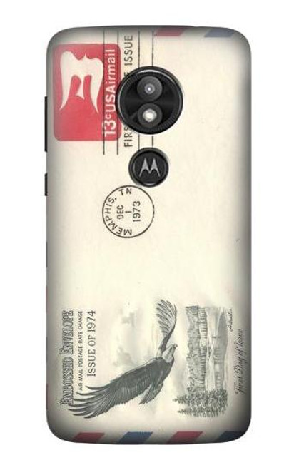 S3551 Vintage Airmail Envelope Art Case For Motorola Moto E Play (5th Gen.), Moto E5 Play, Moto E5 Cruise (E5 Play US Version)