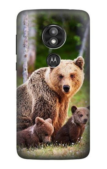 S3558 Bear Family Case For Motorola Moto E Play (5th Gen.), Moto E5 Play, Moto E5 Cruise (E5 Play US Version)