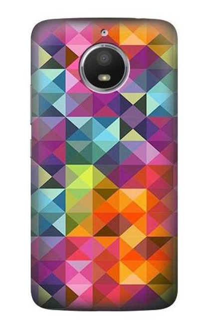 S3477 Abstract Diamond Pattern Case For Motorola Moto E4 Plus