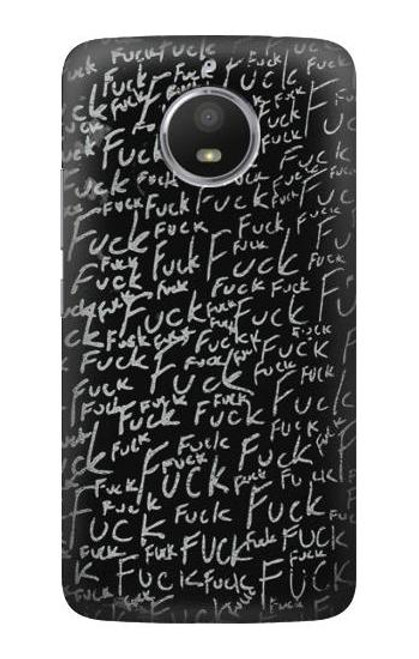 S3478 Funny Words Blackboard Case For Motorola Moto E4 Plus