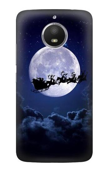 S3508 Xmas Santa Moon Case For Motorola Moto E4 Plus