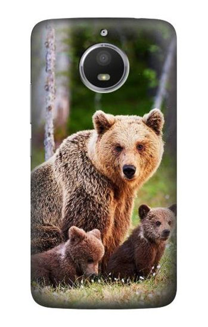 S3558 Bear Family Case For Motorola Moto E4 Plus