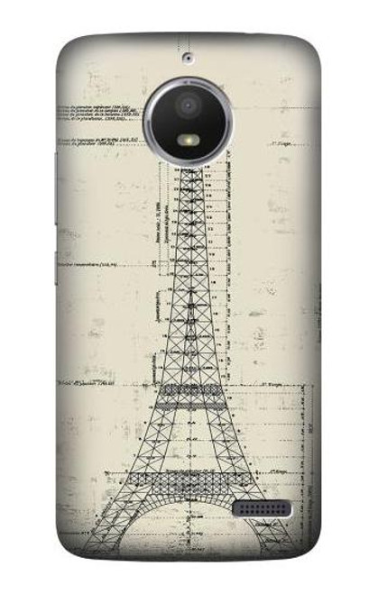 S3474 Eiffel Architectural Drawing Case For Motorola Moto E4