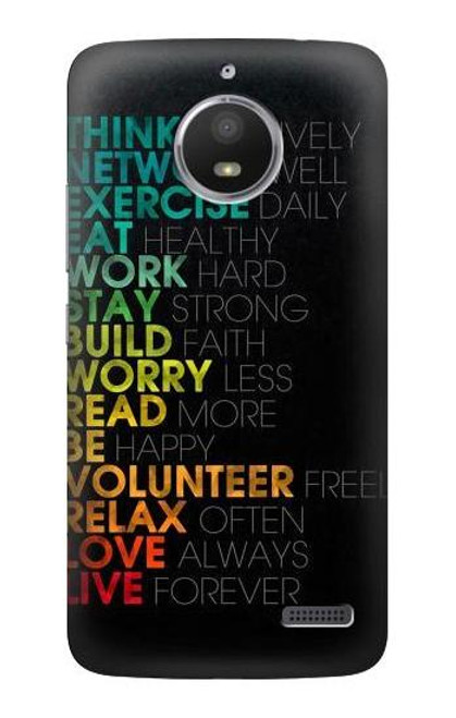 S3523 Think Positive Words Quotes Case For Motorola Moto E4