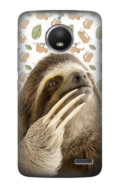 S3559 Sloth Pattern Case For Motorola Moto E4