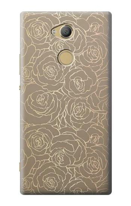 S3466 Gold Rose Pattern Case For Sony Xperia XA2 Ultra