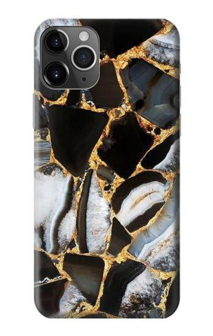 S3419 Gold Marble Graphic Print Case For iPhone 11 Pro Max