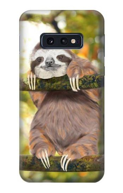 S3138 Cute Baby Sloth Paint Case For Samsung Galaxy S10e