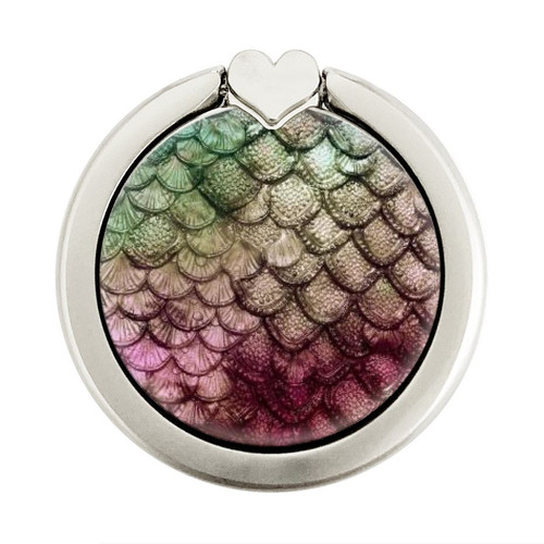 S3539 Mermaid Fish Scale Graphic Ring Holder and Pop Up Grip