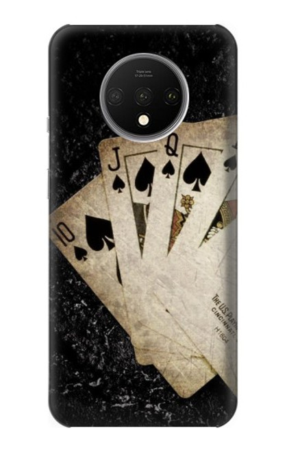 S3231 Vintage Royal Straight Flush Cards Case For OnePlus 7T