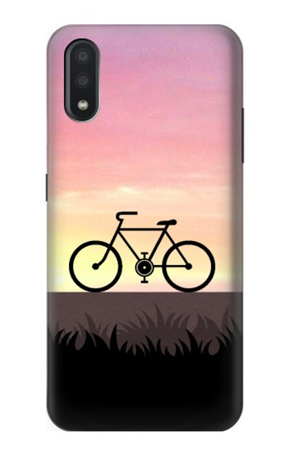 S3252 Bicycle Sunset Case For Samsung Galaxy A01