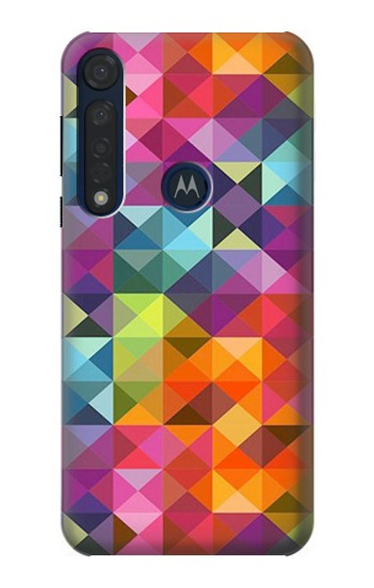 S3477 Abstract Diamond Pattern Case For Motorola Moto G8 Plus