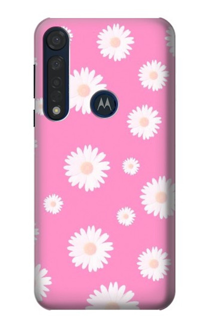 S3500 Pink Floral Pattern Case For Motorola Moto G8 Plus