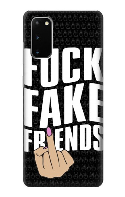 S3598 Middle Finger Fuck Fake Friend Case For Samsung Galaxy S20