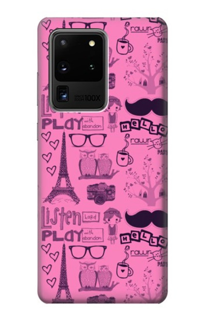 S2885 Paris Pink Case For Samsung Galaxy S20 Ultra