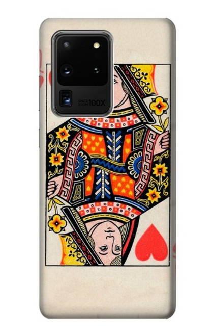 S3429 Queen Hearts Card Case For Samsung Galaxy S20 Ultra