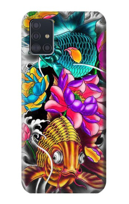 S1630 Fish Japanese Oriental Tattoo Case For Samsung Galaxy A51 5G