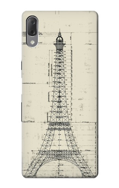 S3474 Eiffel Architectural Drawing Case For Sony Xperia L3