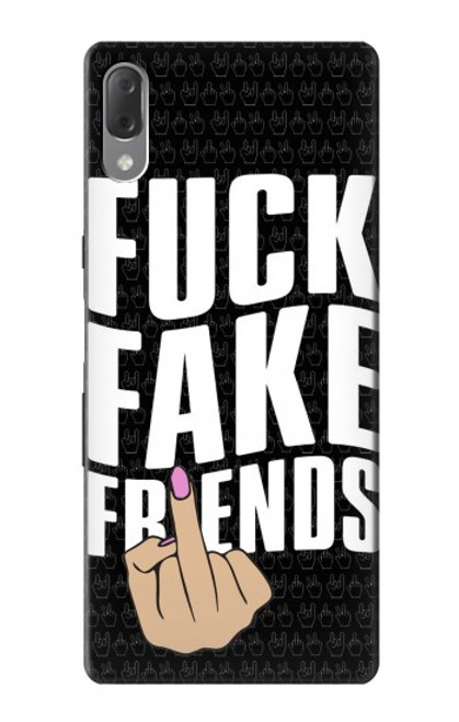 S3598 Middle Finger Fuck Fake Friend Case For Sony Xperia L3