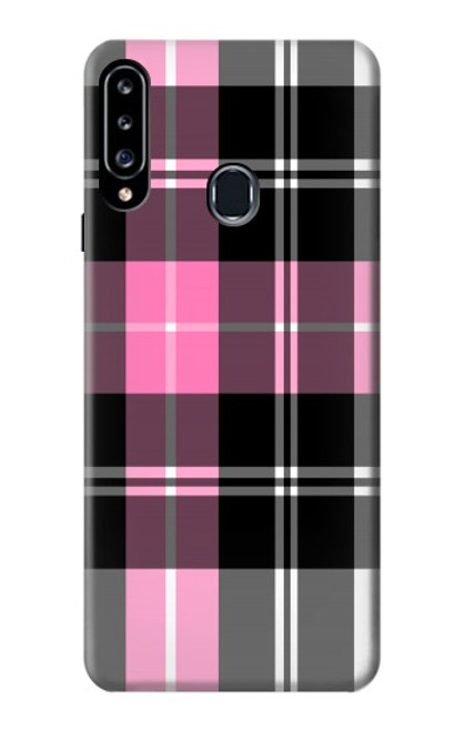 S3091 Pink Plaid Pattern Case For Samsung Galaxy A20s