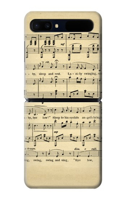S2504 Vintage Music Sheet Case For Samsung Galaxy Z Flip 5G