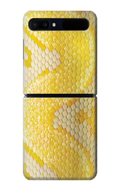 S2713 Yellow Snake Skin Graphic Printed Case For Samsung Galaxy Z Flip 5G
