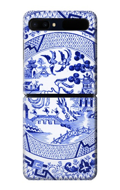 S2768 Willow Pattern Graphic Case For Samsung Galaxy Z Flip 5G