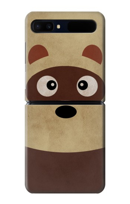 S2825 Cute Cartoon Raccoon Case For Samsung Galaxy Z Flip 5G