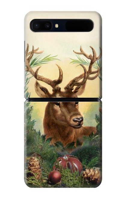 S2841 Vintage Reindeer Christmas Case For Samsung Galaxy Z Flip 5G