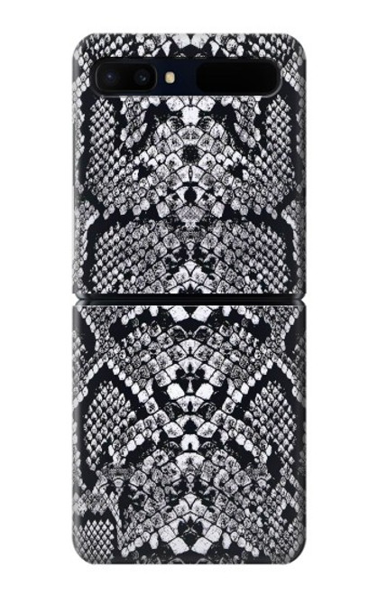 S2855 White Rattle Snake Skin Graphic Printed Case For Samsung Galaxy Z Flip 5G