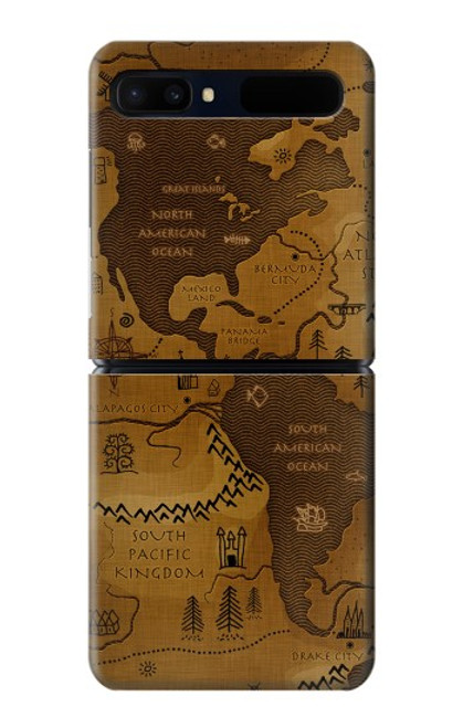 S2861 Antique World Map Case For Samsung Galaxy Z Flip 5G