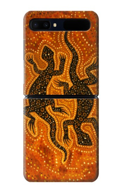 S2901 Lizard Aboriginal Art Case For Samsung Galaxy Z Flip 5G