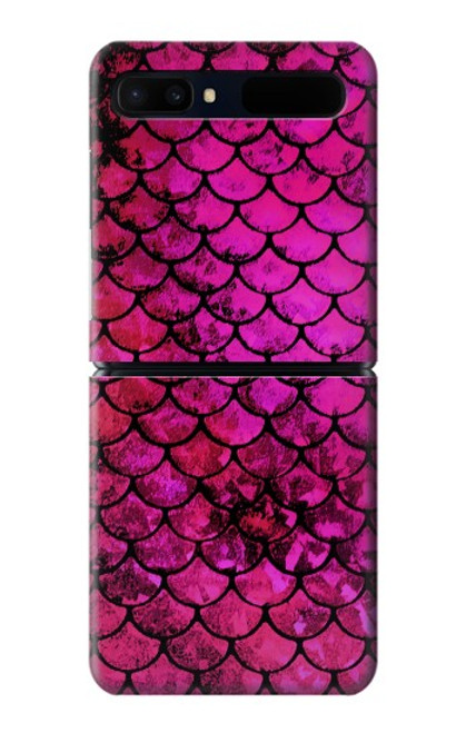 S3051 Pink Mermaid Fish Scale Case For Samsung Galaxy Z Flip 5G