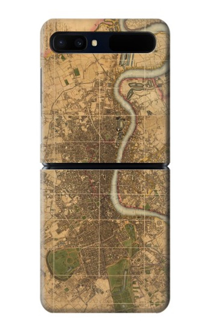 S3230 Vintage Map of London Case For Samsung Galaxy Z Flip 5G
