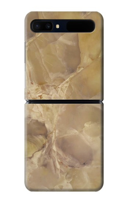 S3240 Yellow Marble Stone Case For Samsung Galaxy Z Flip 5G
